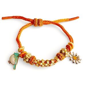 Orange and Gold Charm Bracelet